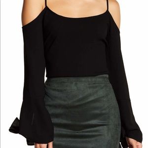 BCBGMAXAZRIA Cold Shoulder Top